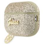 GUESS GUAP2GLGSHD AIRPODS PRO 2 (2022/2023) COVER ZŁOTY/GOLD GLITTER FLAKE 4G CHARM