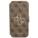 GUESS GUBKP13X4GMGBR IPHONE 13 PRO MAX 6,7" BRĄZOWY/BROWN BOOK 4G BIG METAL LOGO