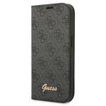 GUESS GUBKP14LHG4SHK IPHONE 14 PRO 6,1" CZARNY/BLACK BOOK 4G VINTAGE GOLD LOGO