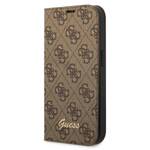 GUESS GUBKP14MHG4SHW IPHONE 14 PLUS / 15 PLUS 6.7" BRĄZOWY/BROWN BOOK 4G VINTAGE GOLD LOGO