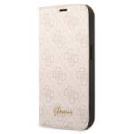 GUESS GUBKP14SHG4SHP IPHONE 14 / 15 / 13 6.1" RÓŻOWY/PINK BOOK 4G VINTAGE GOLD LOGO