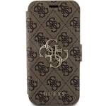 GUESS GUBKP15L4GMGBR IPHONE 15 PRO 6.1" BRĄZOWY/BOOK BOOK 4G METAL LOGO