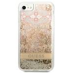 GUESS GUHCI8LFLSD IPHONE SE 2022 / SE 2020 / 7 / 8 ZŁOTY/GOLD HARDCASE PAISLEY LIQUID GLITTER