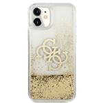 GUESS GUHCN61LG4GGO IPHONE 11 6,1" / XR ZŁOTY/GOLD HARDCASE 4G BIG LIQUID GLITTER