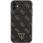 GUESS GUHCN61PG4GPK IPHONE 11 / XR 6,1" CZARNY/BLACK HARDCASE 4G TRIANGLE METAL LOGO