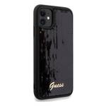 GUESS GUHCN61PSFDGSK IPHONE 11 / XR 6.1" CZARNY/BLACK HARDCASE SEQUIN SCRIPT METAL