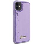 GUESS GUHCN61PSFDGSU IPHONE 11 / XR 6.1" FIOLETOWY/PURPLE HARDCASE SEQUIN SCRIPT METAL