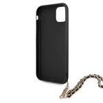 GUESS GUHCN61SASGBK IPHONE 11 6,1" / XR CZARNY/BLACK HARDCASE SAFFIANO CHAIN