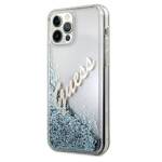 GUESS GUHCP12LGLVSBL IPHONE 12 PRO MAX 6,7" NIEBIESKI/BLUE HARDCASE GLITTER VINTAGE SCRIPT