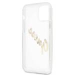 GUESS GUHCP12LKTRSVGO IPHONE 12 PRO MAX 6,7" TRANSPARENT HARDCASE VINTAGE SCRIPT GOLD