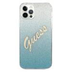 GUESS GUHCP12LPCUGLSBL IPHONE 12 PRO MAX 6,7" NIEBIESKI/BLUE HARDCASE GLITTER GRADIENT SCRIPT