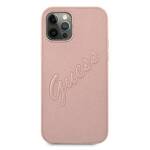 GUESS GUHCP12LRSAVSRG IPHONE 12 PRO MAX 6,7" RÓŻOWY/PINK HARDCASE SAFFIANO VINTAGE SCRIPT