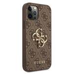 GUESS GUHCP12M4GMGBR IPHONE 12/12 PRO 6,1" BRĄZOWY/BROWN HARDCASE 4G BIG METAL LOGO