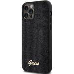 GUESS GUHCP12MPMSDGSK IPHONE 12/12 PRO 6.1" CZARNY/BLACK HARDCASE DISCO METAL SCRIPT