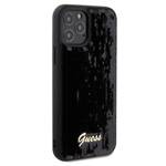 GUESS GUHCP12MPSFDGSK IPHONE 12/12 PRO 6.1" CZARNY/BLACK HARDCASE SEQUIN SCRIPT METAL