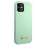 GUESS GUHCP12SLSLMGGN IPHONE 12 MINI 5,4" ZIELONY/GREEN HARDCASE METAL LOGO SCRIPT