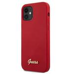 GUESS GUHCP12SLSLMGRE IPHONE 12 MINI 5,4" CZERWONY/RED HARDCASE METAL LOGO SCRIPT