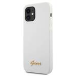 GUESS GUHCP12SLSLMGWH IPHONE 12 MINI 5,4" BIAŁY/WHITE HARDCASE METAL LOGO SCRIPT