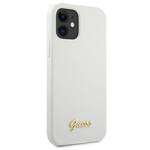 GUESS GUHCP12SLSLMGWH IPHONE 12 MINI 5,4" BIAŁY/WHITE HARDCASE METAL LOGO SCRIPT