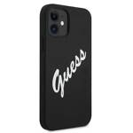 GUESS GUHCP12SLSVSBW IPHONE 12 MINI 5,4" CZARNO BIAŁY/BLACK WHITE HARDCASE SILICONE VINTAGE