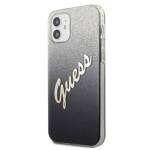 GUESS GUHCP12SPCUGLSBK IPHONE 12 MINI 5,4" CZARNY/BLACK HARDCASE GLITTER GRADIENT SCRIPT