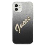 GUESS GUHCP12SPCUGLSBK IPHONE 12 MINI 5,4" CZARNY/BLACK HARDCASE GLITTER GRADIENT SCRIPT