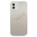 GUESS GUHCP12SPCUGLSGO IPHONE 12 MINI 5,4" ZŁOTY/GOLD HARDCASE GLITTER GRADIENT SCRIPT