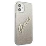 GUESS GUHCP12SPCUGLSGO IPHONE 12 MINI 5,4" ZŁOTY/GOLD HARDCASE GLITTER GRADIENT SCRIPT