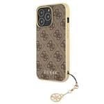 GUESS GUHCP13LGF4GBR IPHONE 13 PRO /  13 6,1" BRĄZOWY/BROWN HARDCASE 4G CHARMS COLLECTION