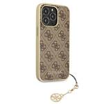 GUESS GUHCP13LGF4GBR IPHONE 13 PRO /  13 6,1" BRĄZOWY/BROWN HARDCASE 4G CHARMS COLLECTION