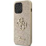 GUESS GUHCP13LHG4SGD IPHONE 13 PRO / 13 6.1" ZŁOTY/GOLD HARDCASE GLITTER SCRIPT BIG 4G