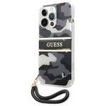 GUESS GUHCP13LKCABBK IPHONE 13 PRO / 13 6,1" CZARNY/BLACK HARDCASE CAMO STRAP COLLECTION