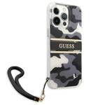 GUESS GUHCP13LKCABBK IPHONE 13 PRO / 13 6,1" CZARNY/BLACK HARDCASE CAMO STRAP COLLECTION