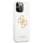 GUESS GUHCP13LLS4GGWH IPHONE 13 PRO / 13 6,1" BIAŁY/WHITE HARD CASE SILICONE 4G LOGO