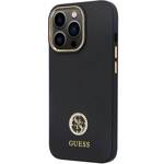 GUESS GUHCP13LM4DGPK IPHONE 13 PRO / 13 6.1" CZARNY/BLACK HARDCASE SILICONE LOGO STRASS 4G