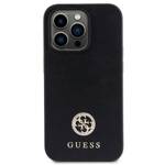 GUESS GUHCP13LPS4DGPK IPHONE 13 PRO 6.1" CZARNY/BLACK HARDCASE STRASS METAL LOGO