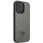 GUESS GUHCP13LPSATLG IPHONE 13 PRO / 13 6,1" SREBRNY/SILVER HARDCASE SAFFIANOTRIANGLE LOGO