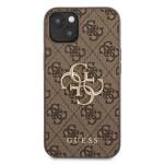 GUESS GUHCP13M4GMGBR IPHONE 13 / 14 / 15 BRĄZOWY/BROWN HARDCASE 4G BIG METAL LOGO