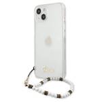 GUESS GUHCP13MKPSWH IPHONE 13 / 14 / 15 6.1" TRANSPARENT HARDCASE WHITE PEARL