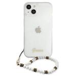 GUESS GUHCP13MKPSWH IPHONE 13 / 14 / 15 6.1" TRANSPARENT HARDCASE WHITE PEARL