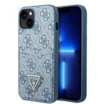 GUESS GUHCP13MP4TPB IPHONE 13 / 14 / 15 6.1" NIEBIESKI/BLUE HARDCASE 4G TRIANGLE LOGO CARDSLOT