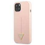 GUESS GUHCP13MSLTGP IPHONE 13 / 14 / 15 6.1" RÓŻOWY/PINK HARDCASE SILICONE TRIANGLE