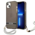 GUESS GUHCP13SHTSGSK IPHONE 13 MINI 5,4" CZARNY/BLACK HARDCASE TRANSLUCENT STRAP