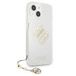 GUESS GUHCP13SKS4GGO IPHONE 13 MINI 5,4" TRANSPARENT HARDCASE 4G GOLD CHARMS COLLECTION