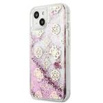 GUESS GUHCP13SLGPEPI IPHONE 13 MINI 5,4" RÓŻOWY/PINK HARDCASE PEONY LIQUID GLITTER