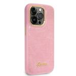 GUESS GUHCP14LHGCRHP IPHONE 14 PRO 6,1" RÓŻOWY/PINK HARDCASE CROCO COLLECTION