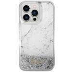 GUESS GUHCP14LLCSGSGH IPHONE 14 PRO 6.1" BIAŁY/WHITE HARDCASE LIQUID GLITTER MARBLE