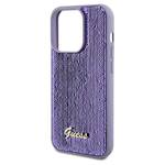 GUESS GUHCP14LPSFDGSU IPHONE 14 PRO 6.1" FIOLETOWY/PURPLE HARDCASE SEQUIN SCRIPT METAL