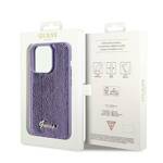 GUESS GUHCP14LPSFDGSU IPHONE 14 PRO 6.1" FIOLETOWY/PURPLE HARDCASE SEQUIN SCRIPT METAL