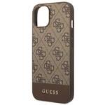 GUESS GUHCP14MG4GLBR IPHONE 14 PLUS / 15 PLUS 6.7" BRĄZOWY/BROWN HARD CASE 4G STRIPE COLLECTION